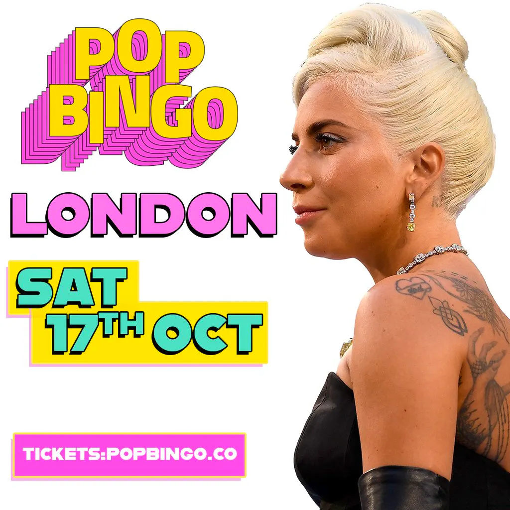 POP Bingo Sat 17th October London at Duo Clapham