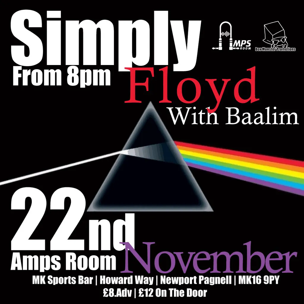 Tickets Simply Floyd a tribute to Pink Floyd live at Amps MK Sports