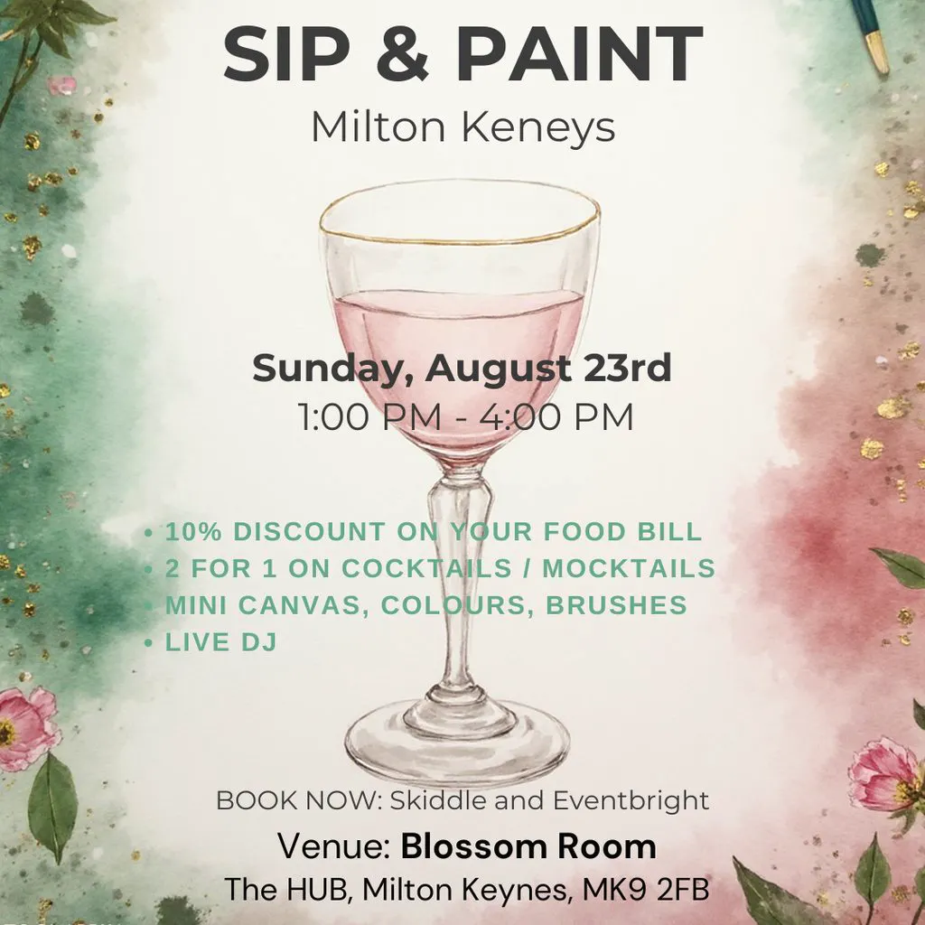 SIP & PAINT- Party Milton Keynes at Blossom Room 