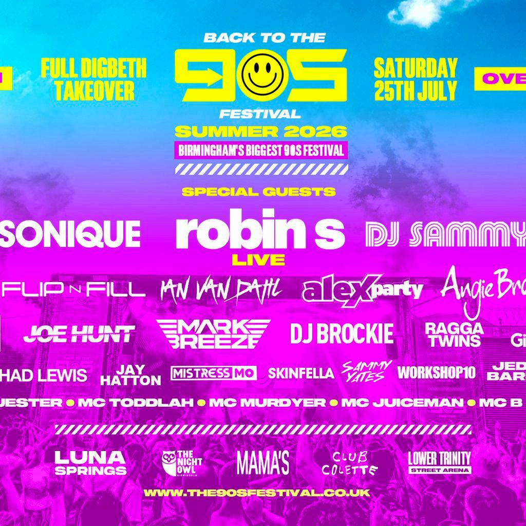 Back To The 90s - Summer Outdoor Festival - Birmingham at Luna Springs Digbeth 