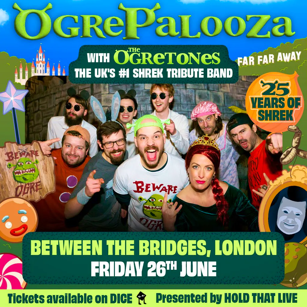 Ogrepalooza with The Ogretones the UK's No 1 Shrek Tribute Band at Between The Bridges