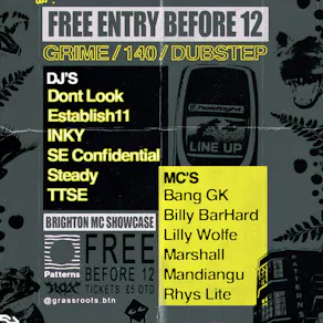 Grassroots - FREE First Fridays - Grime, 140, Dubstep - 03/07/26