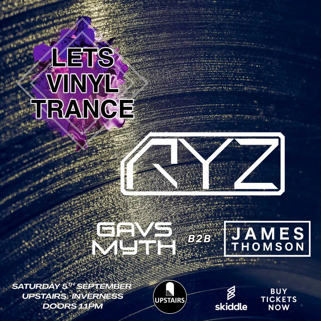 Lets Vinyl Trance with Ryz at Upstairs Inverness