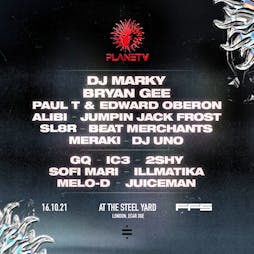 Planet V - London Tickets | The Steel Yard London  | Sat 16th October 2021 Lineup