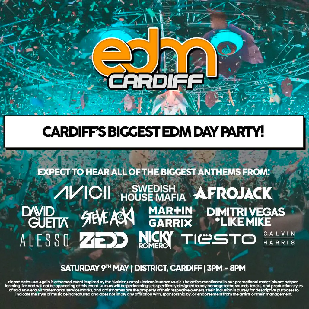 2010's EDM: The Day Party! - Cardiff at District Cardiff