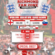 England v Slovenia - Euro Group Game 3 - Richmond Fanzone Surrey at Apps Court Farm