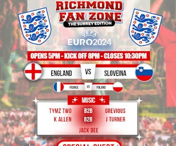 England v Slovenia - Euro Group Game 3 - Richmond Fanzone Surrey