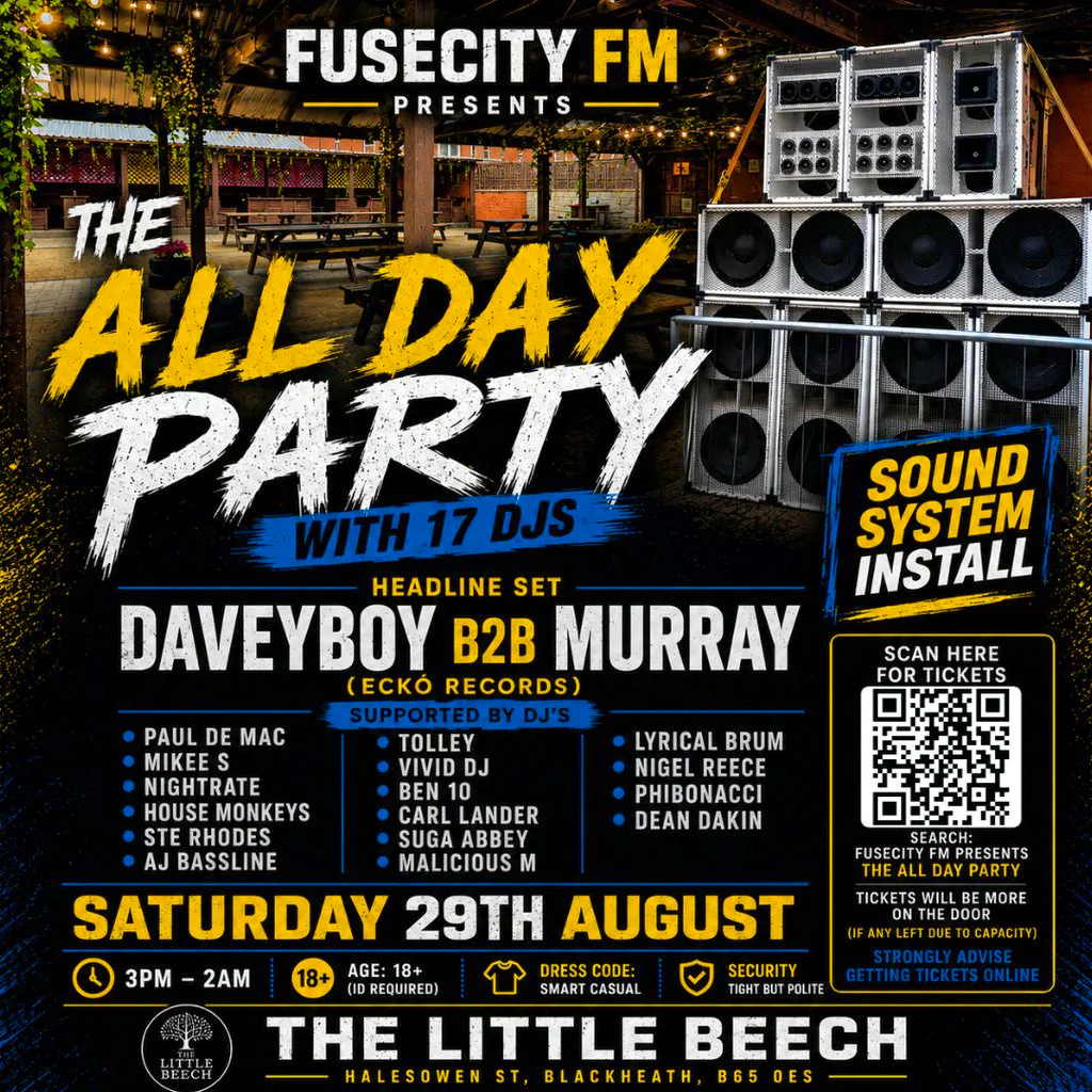 FUSECITY FM Presents The All Day Party at The Little Beech