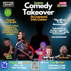 Summer Comedy Takeover at Liverpool Irish Centre at Liverpool Irish Centre