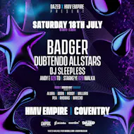 Dazed: BADGER, DUBTENDO, DJ SLEEPLESS, BOGGED OUT +++ at HMV EMPIRE COVENTRY