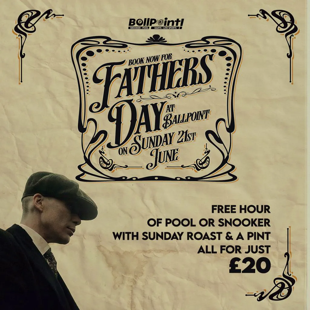 Peaky Blinders Themed Fathers Day Event at Ballpoint Sports bar at BallPoint Sports Bar