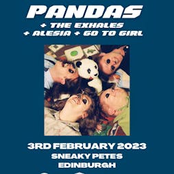 IVW: Pandas, The Exhales, Alesia, Go To Girl Tickets | Sneaky Pete's Edinburgh  | Fri 3rd February 2023 Lineup