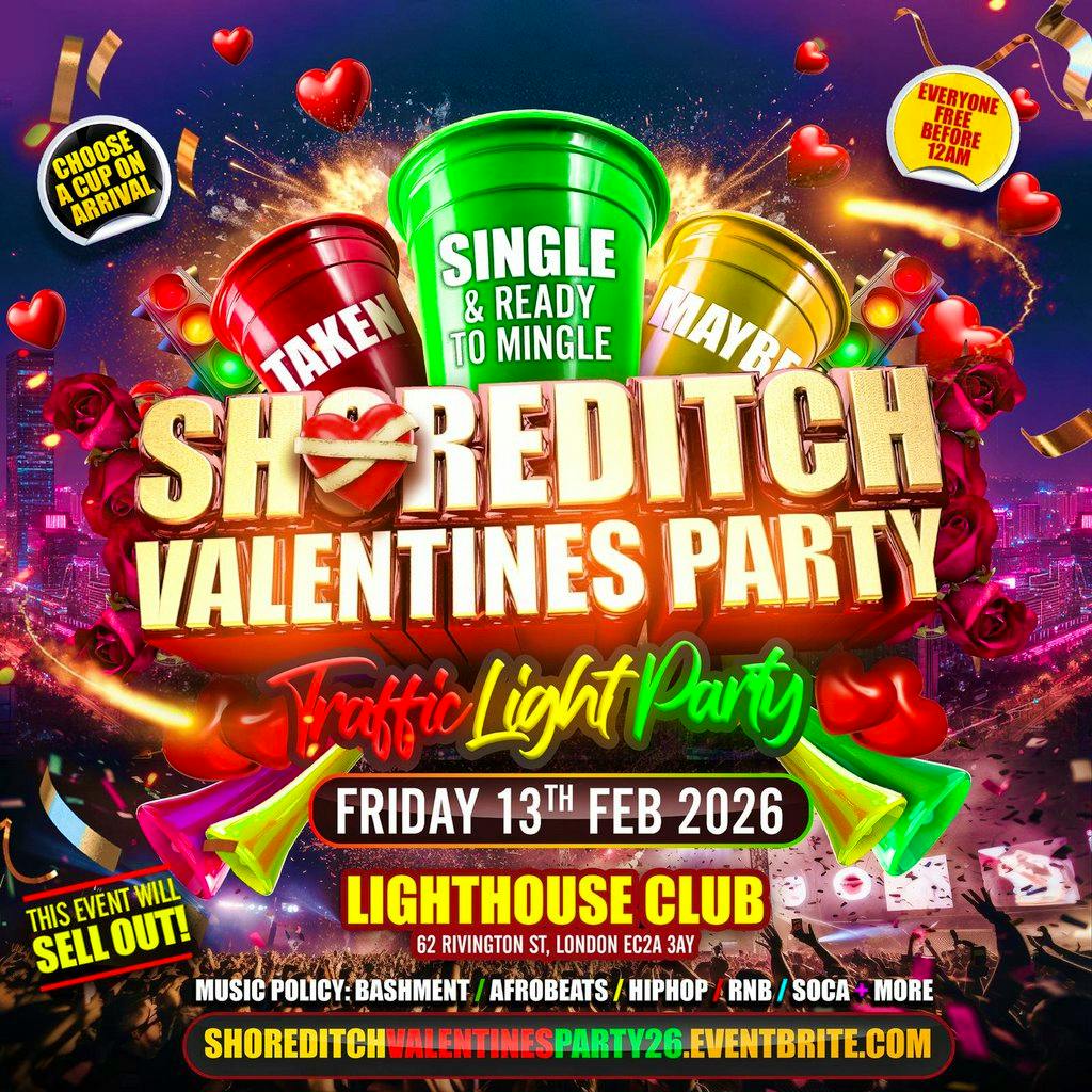 Shoreditch Valentines Party - Traffic Light Edition at The Lighthouse Bar And Club