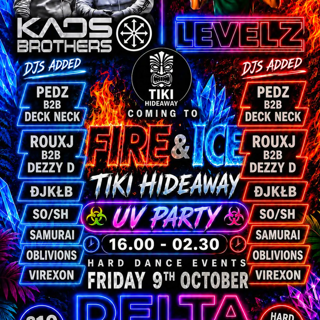 DELTA Hardstyle UV PARTY at Fire And Ice