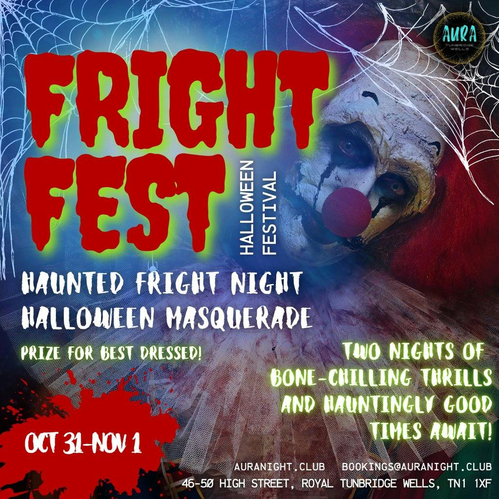 Tickets Fright Fest Halloween Festival Tunbridge Wells Club Aura
