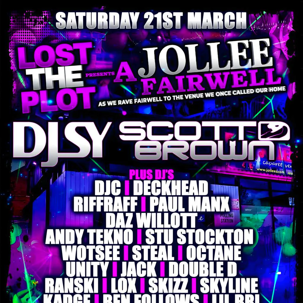 Lost the plot - A JOLLEE FAREWELL! at Jollees Cabaret Club