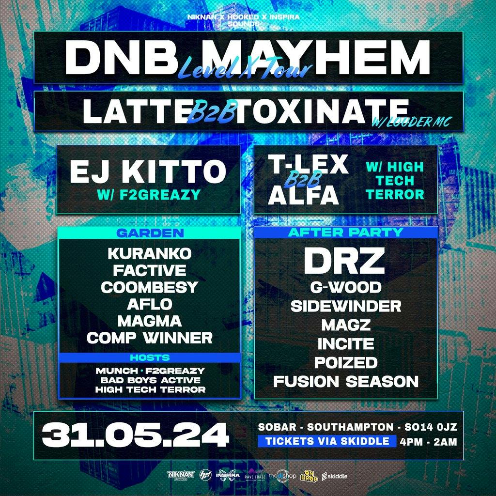 DNB Mayhem - LATTE, TOXINATE, EJ KITTO, T-LEX, DRZ & loads more! | The ...