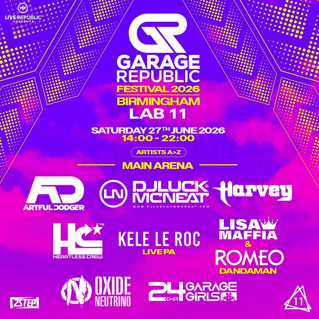 Garage Republic Festival 2026 | Lab 11 Birmingham at LAB11