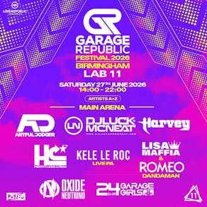 Garage Republic Festival 2026 | Lab11 Birmingham