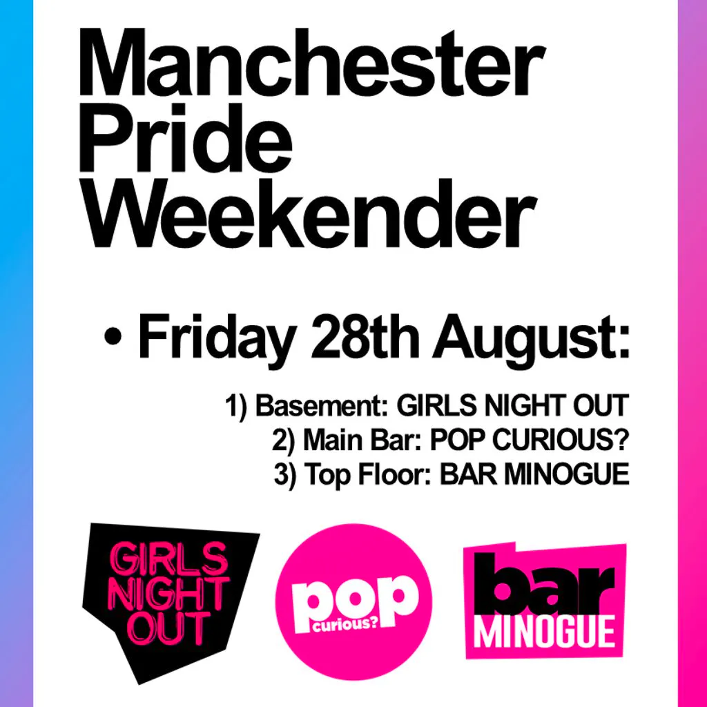 MCR Pride 3 room pop party (Fri 28th Aug) @ Joshua Brooks at Joshua Brooks