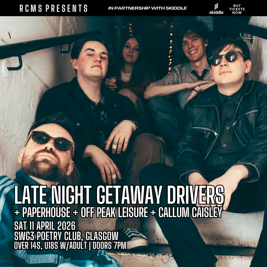 Late Night Getaway Drivers, Paperhouse + guests at SWG3 Poetry Club