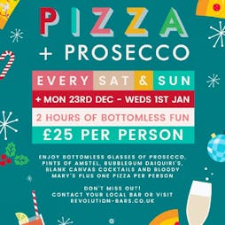 Festive Pizza & Bottomless Prosecco Tickets | Revolution Cavern Quarter Liverpool  | Wed 1st January 2020 Lineup