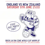Brick Lane Fan Zone, World Cup warm up - England v New Zealand at Brick Lane Tap Room