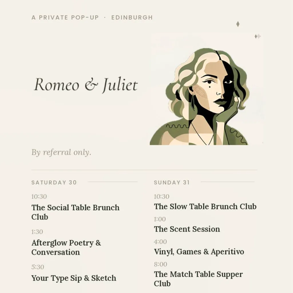 R&J: The Edinburgh Pop-up at Stoodio