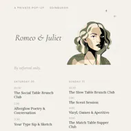 R&J: The Edinburgh Pop-up at Stoodio