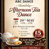 May Monthly Royton Tea Dance at Ol2 5ql 6th Royton Scout Hut