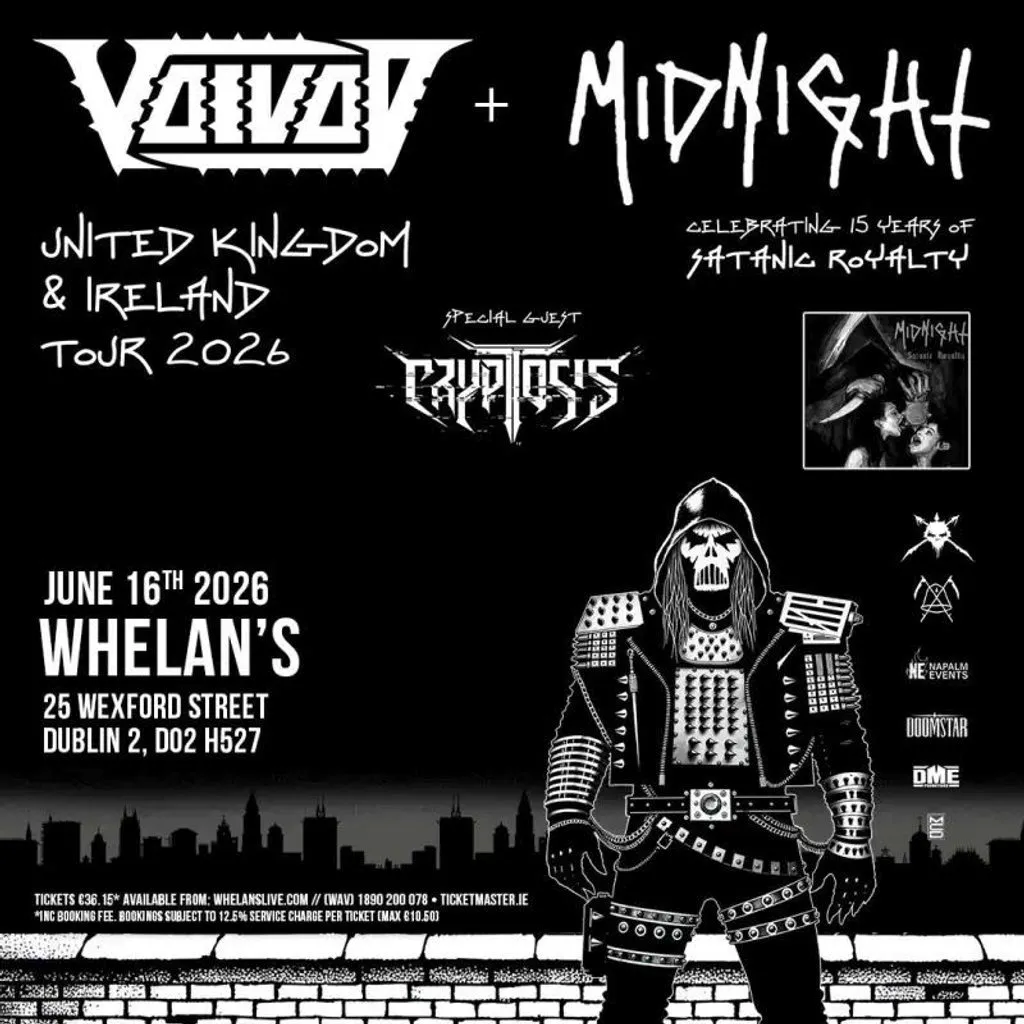 Voivod + midnight at Whelans Dublin