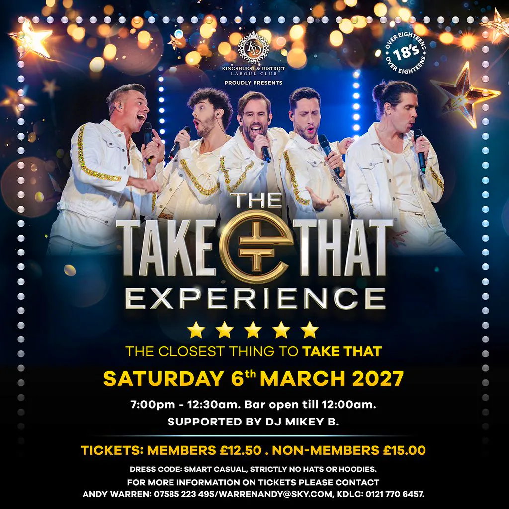 The Take That Experience at Kingshurst Labour Club 