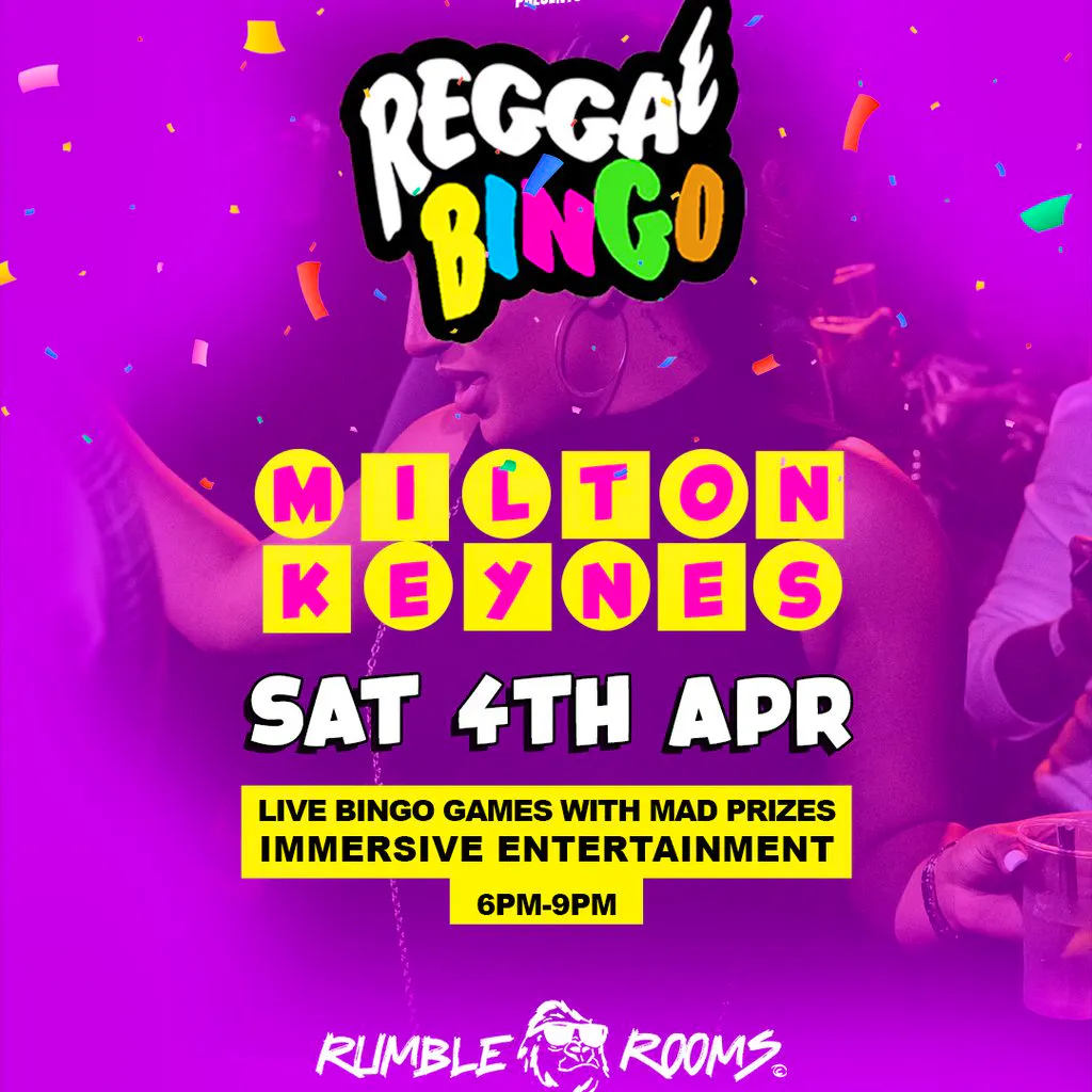 Reggae Bingo - Milton Keynes - Sat 4th Apr at Rumble Rooms