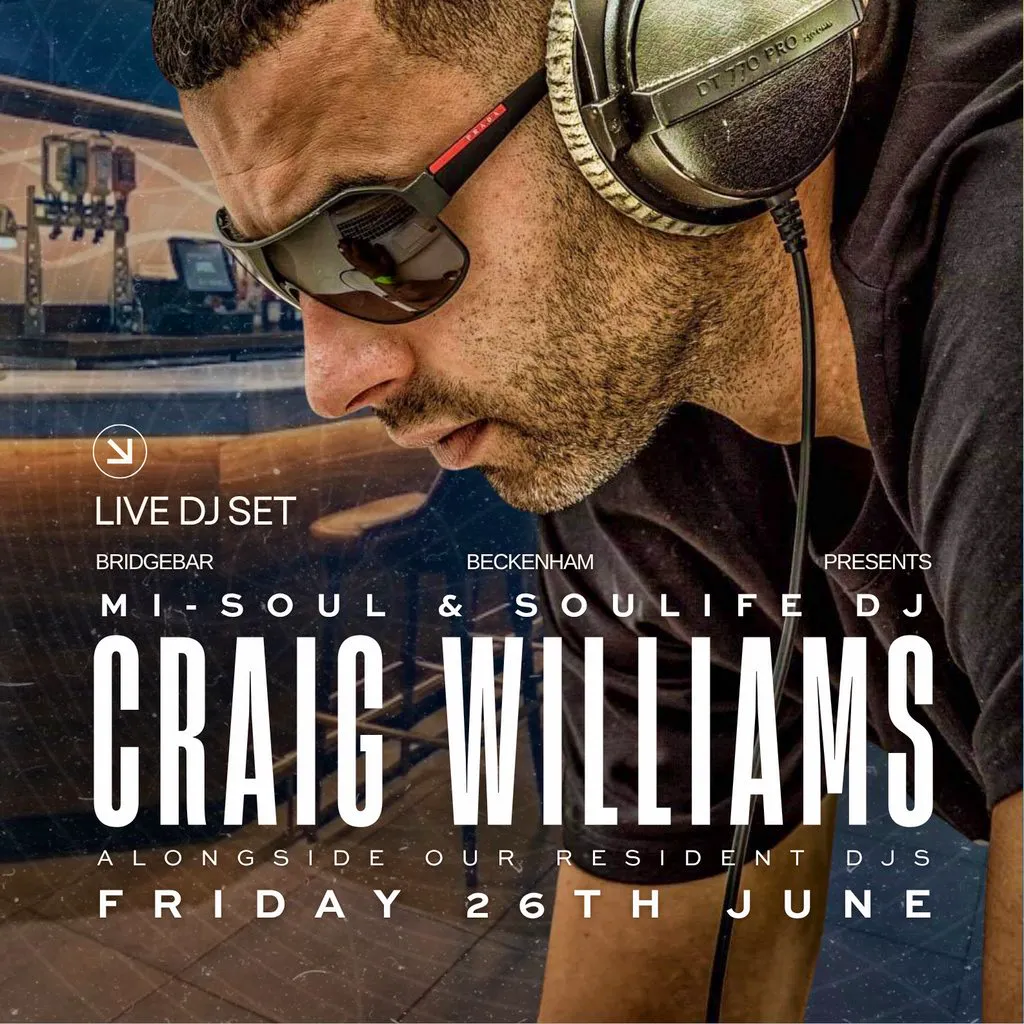 DJ Craig Williams at Bridgebar at Bridgebar Beckenham
