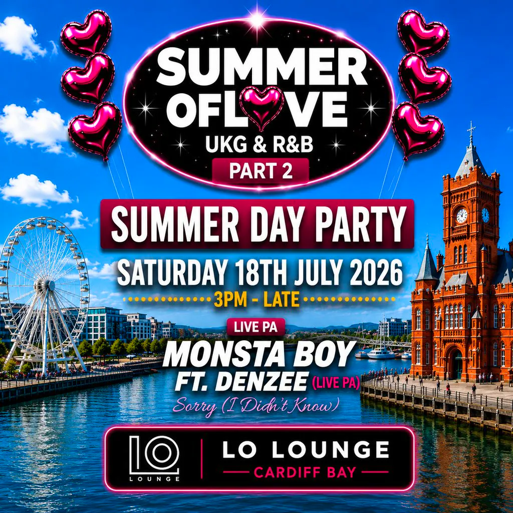 Summer Of Love UKG & R&B Summer Outdoor Day Party Cardiff at Lo Lounge