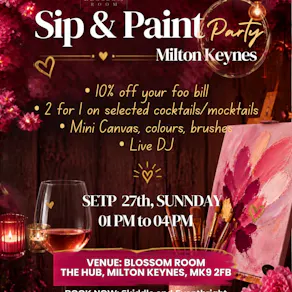 SIP & PAINT- Party Milton Keynes