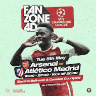 Arsenal VS Atlético Madrid - Champions League at Electric Ballroom