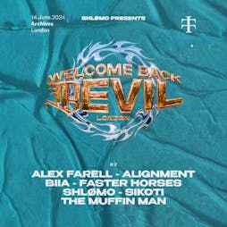 Teletech X Welcome Back Devil - London Tickets | The Archives London  | Fri 14th June 2024 Lineup
