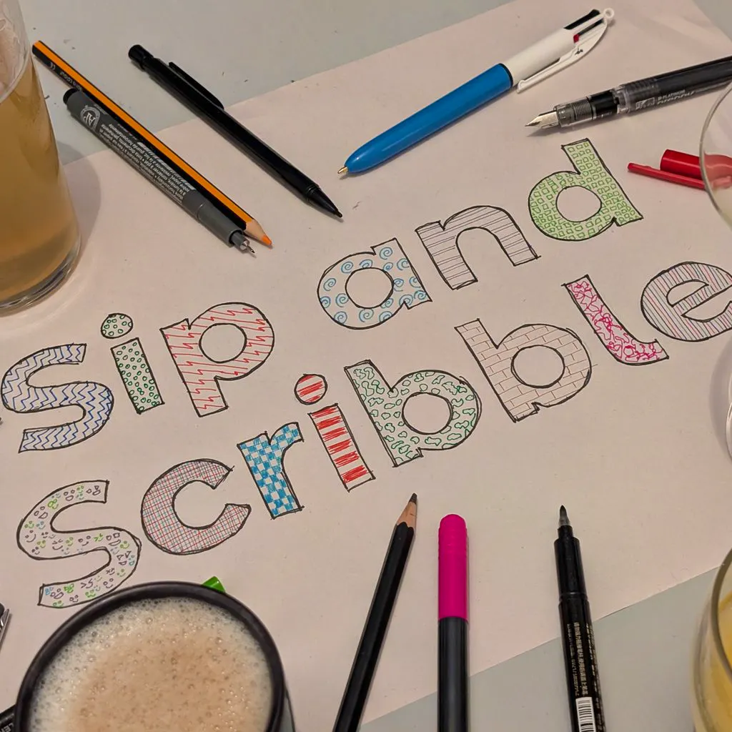 Sip and Scribble at Cuckoo Prestwich
