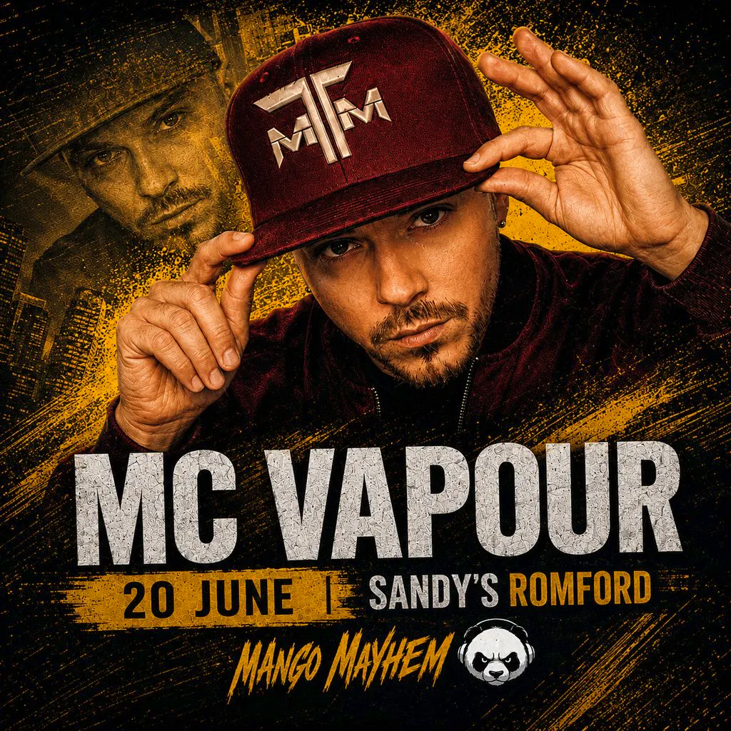 Mango Mayhem: MC Vapour Live at Sandy’s Romford at Sandys111