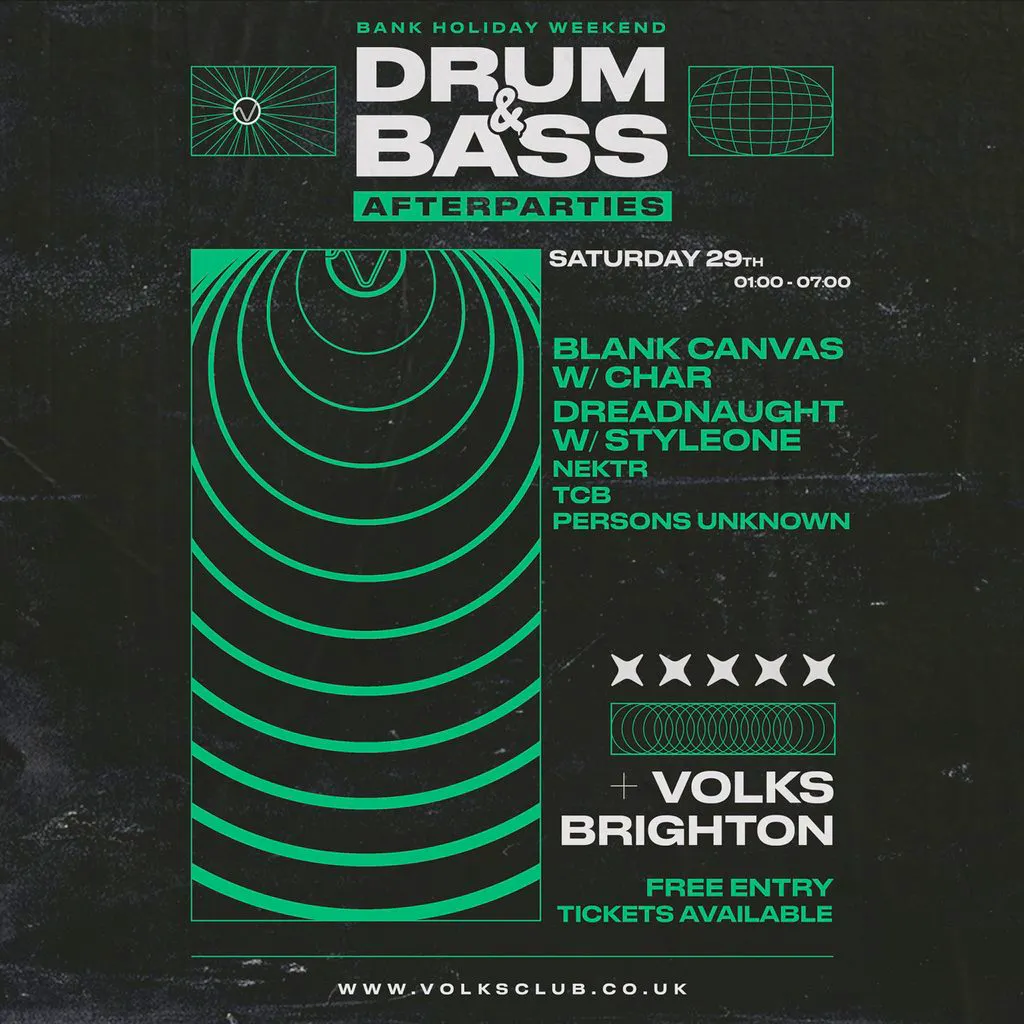 Saturday night - Free Entry DNB Session at The Volks Nightclub