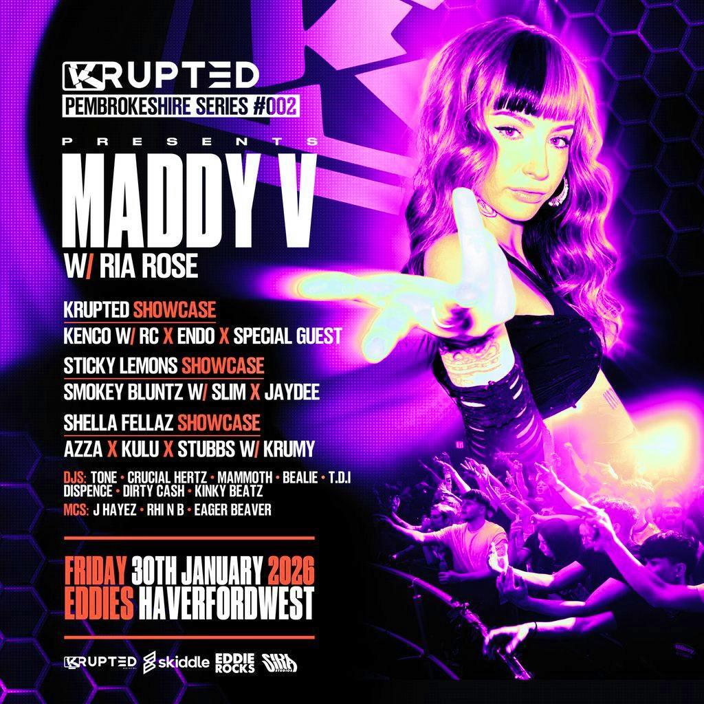 Maddy V / Krupted / Endo - Eddie Rocks Nightclub - Pembrokeshire at Eddie Rocks