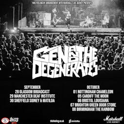 Gen And The Degenerates - Glasgow Tickets | Broadcast Glasgow  | Wed 28th September 2022 Lineup