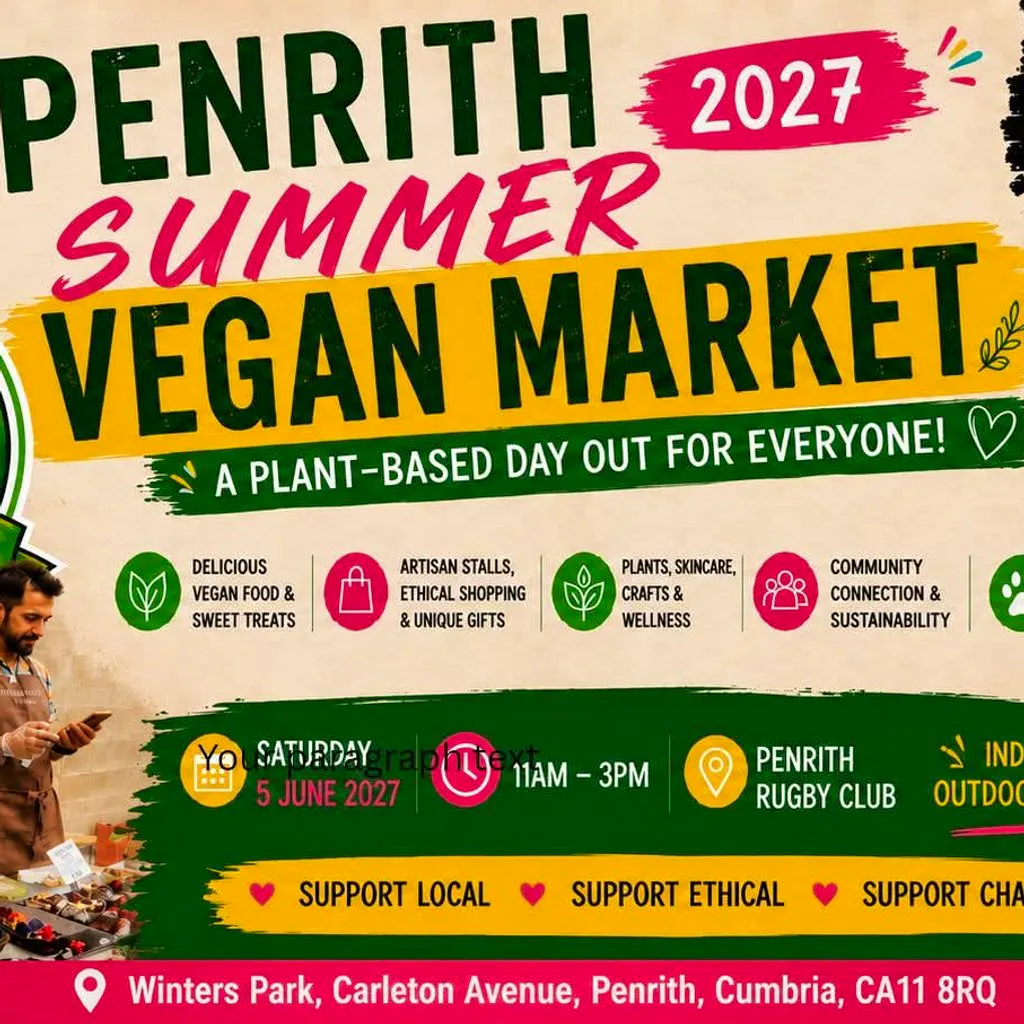 Plant Power Events UK Penrith Summer Vegan Market at Penrith Rugby Club