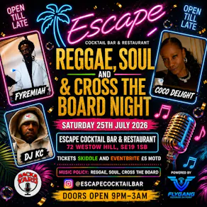 Reggae, Soul & Cross The Board Night