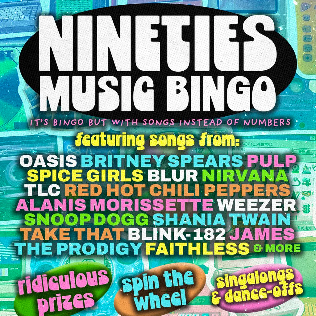 90s Music Bingo at PLAY