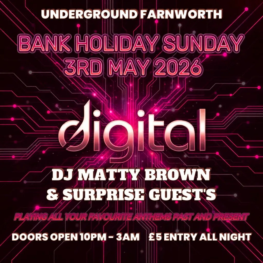 Digital: Bank Holiday Sunday - Underground Farnworth at Underground Farnworth   Bolton Market Street 105