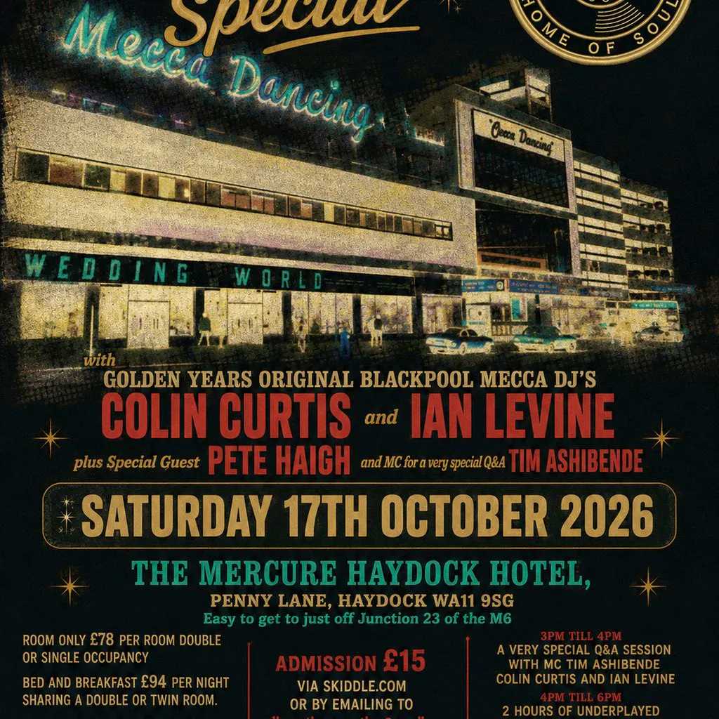 Blackpool Mecca Special 2026 at The Mercure Hotel Haydock