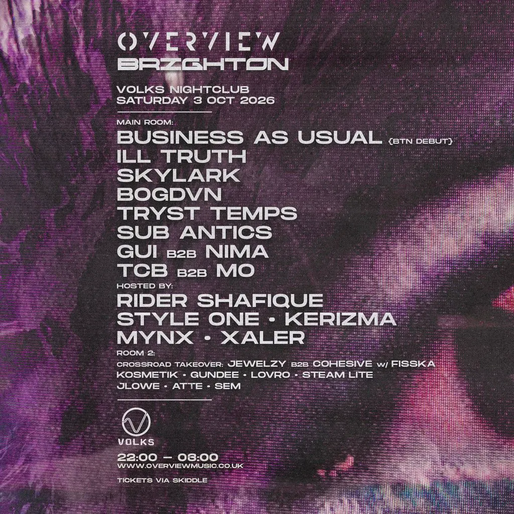 Overview Brighton w/ Business As Usual, Ill Truth : 03/10/26 at The Volks Nightclub