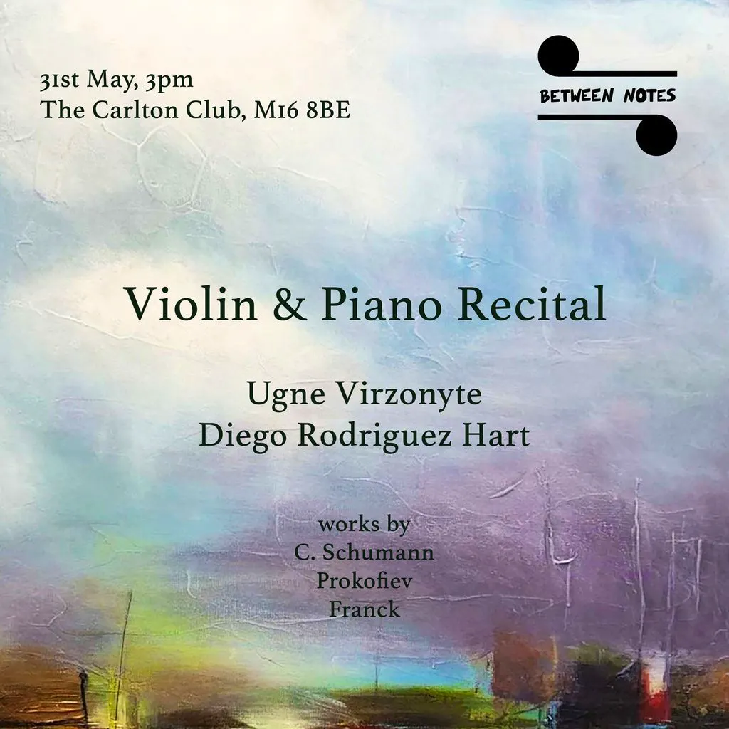 Between Notes - Violin & Piano Recital at The Carlton Club Manchester